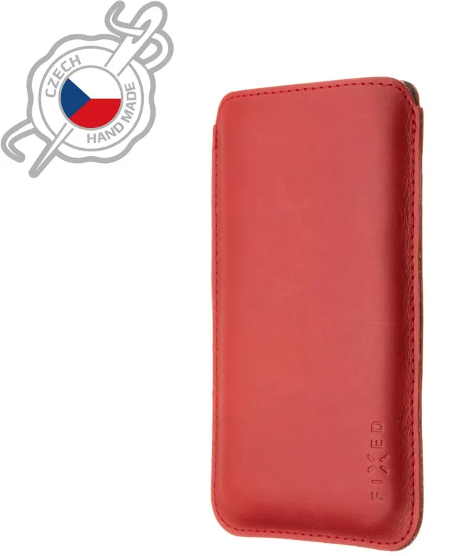 Puzdro na mobil FIXED Slim Torcello vyrobené z pravej kože pre Apple iPhone 12/12 Pro/13/13 Pre červené
