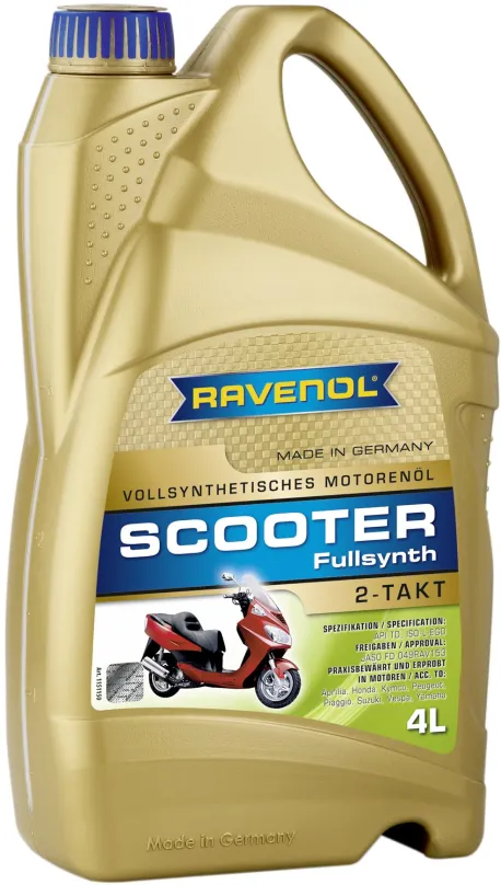 Motorový olej RAVENOL SCOOTER 2-Takt Fullsynth .; 4 L