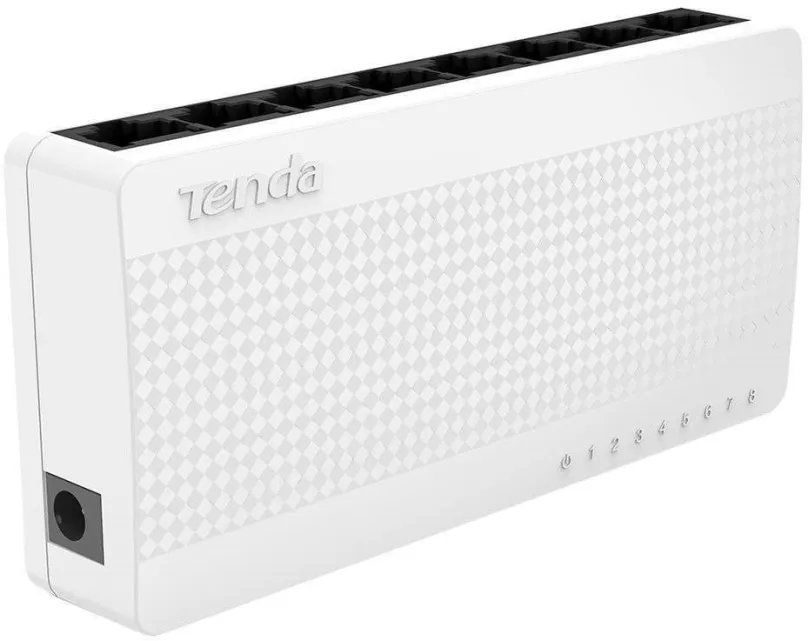 Switch Tenda S108, desktop, 8x RJ-45, prenosová rýchlosť LAN portov 100 Mbit, rozmery 124