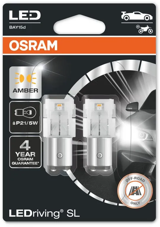LED autožiarovka OSRAM LEDriving SL P21/5W Žltá 12V dva kusy v balení