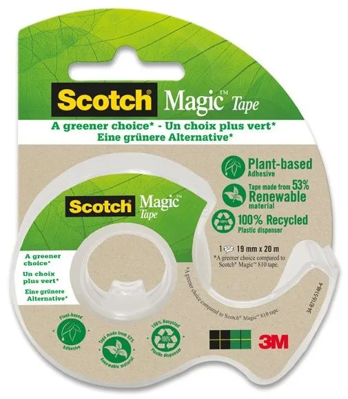 Lepiaca páska 3M Scotch Magic 900, 19 mm x 20 m, vrátane recyklovaného zásobníka