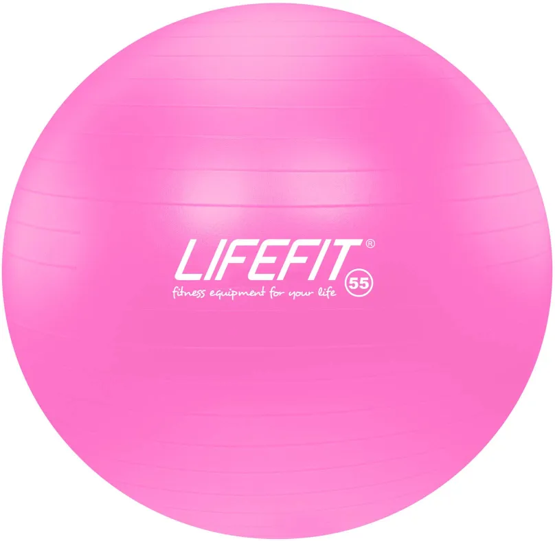Gymnastická lopta LifeFit anti-burst 55 cm, ružová