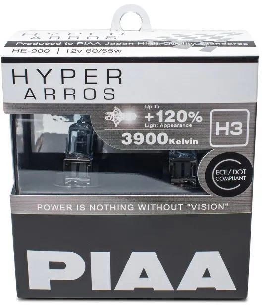 Autožiarovka PIAA Hyper Arros 3900K H3 + 120% zvýšený jas, 2ks