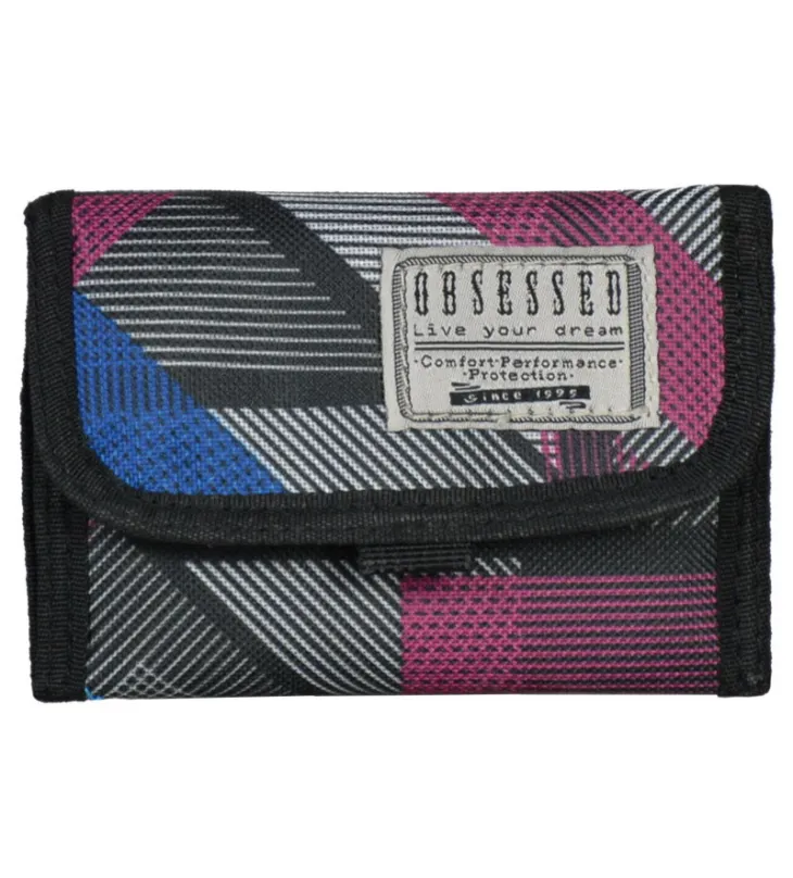Peňaženka textilné OBSESSED 6706 Dynamic - modrá / ružová