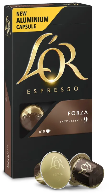 Kávové kapsule L'OR Espresso Forza 10ks hliníkových kapsúl