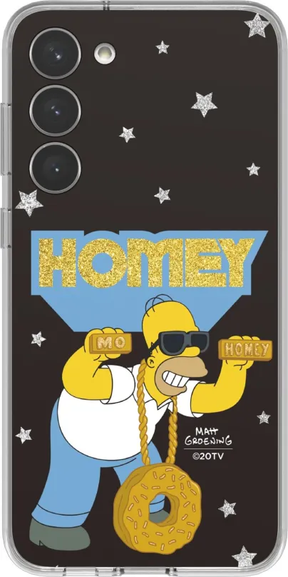Kryt na mobil Samsung Galaxy S23+ Rámček Simpsonovci k ochrannému krytu Frame čierny