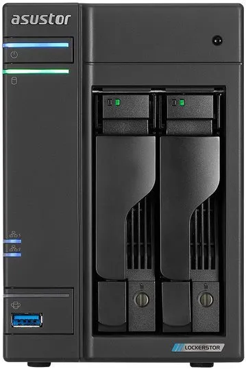 NAS Asustor Lockerstor 2-AS6602T, 2x, CPU Intel Celeron N5105 2 GHz (max. 8 GB), 3 x USB