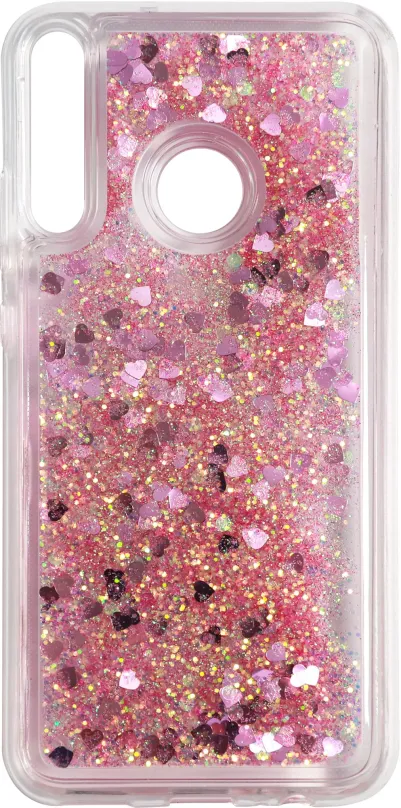Kryt na mobil Iwill Glitter Liquid Heart Case pre Huawei P40 Lite Pink