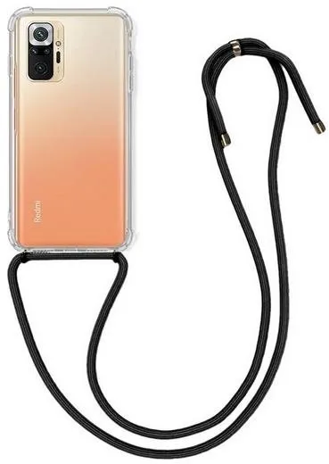 Kryt na mobil TopQ Xiaomi Redmi Note 10 Pre silikón s čiernou šnúrkou priehľadný 61224