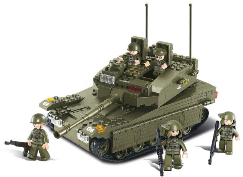 Sluban stavebnice Tank, 344 dielikov (kompatibilný s LEGO)