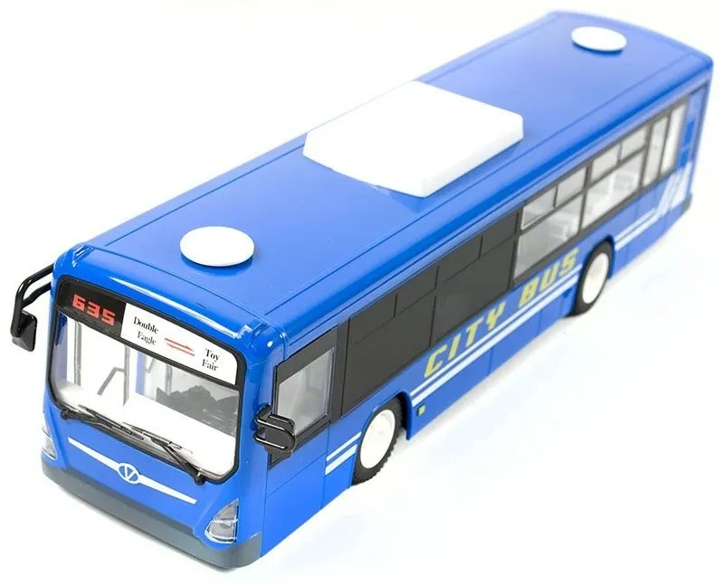 RC auto KIK KX9563 RC autobus s otváracími dverami 32cm modrý