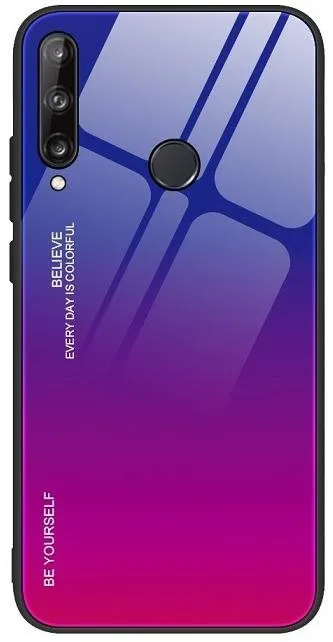 Kryt na mobil Gradient Glass plastový kryt na Huawei P40 Lite E, ružový/fialový