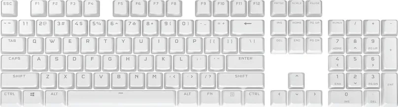 Náhradné klávesy Corsair PBT Double-shot Pro Keycaps Arctic White