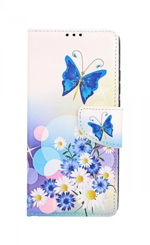 Kryt na mobil TopQ Kryt Xiaomi Redmi 9A knižkový Biely s motýlikom 51522
