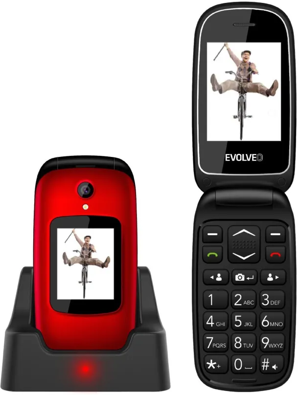 Mobilný telefón EVOLVEO EasyPhone FD červený