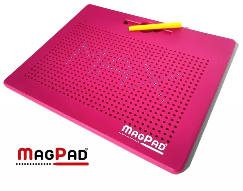 Magnetická tabuľka Wat14 magnetická tabuľka Magpad - ružová - veľká 714 guličiek