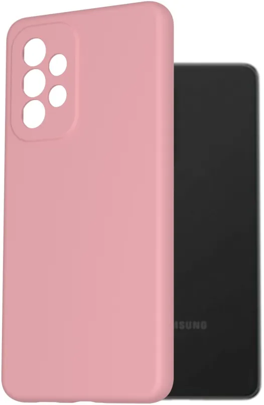 Kryt na mobil AlzaGuard Premium Liquid Silicone Case pre Samsung Galaxy A53 ružové