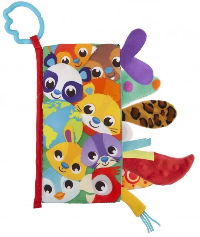 PlayGro 7967 Textilná knižka so zvieracími chvostíkmi