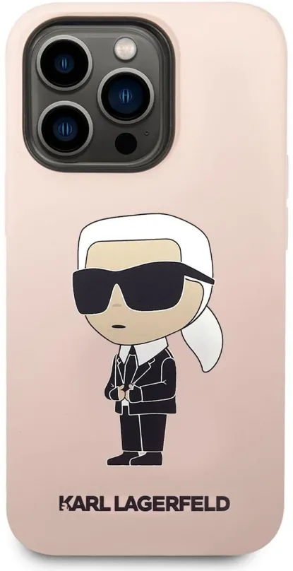 Kryt pre mobil Karl Lagerfeld Liquid Silicone Ikonik NFT Zadný Kryt pre iPhone 14 Pre Pink