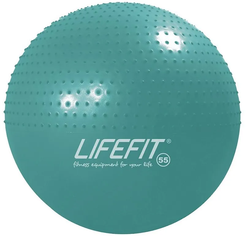 Gymnastická lopta Lifefit Massage ball 55 cm, tyrkysová