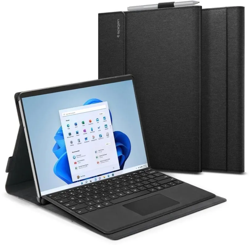 Puzdro na notebook Spigen Stand Folio Black Microsoft Surface Pro 8/9