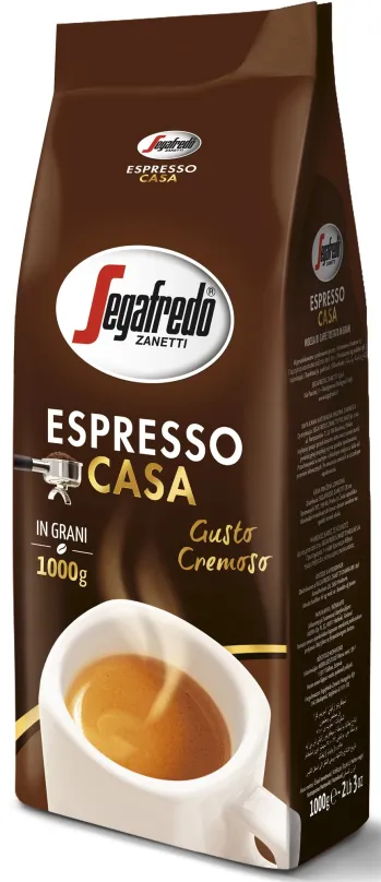 Káva Segafredo Espresso Casa, zrnková, 1000g, zrnková, zmes kávových odrôd, pôvod Brazíl