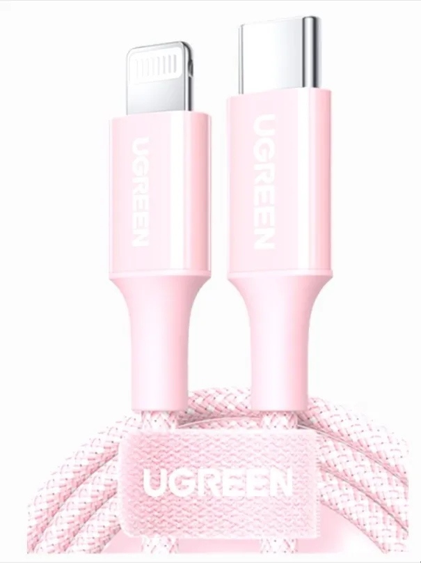 Dátový kábel UGREEN USB-C to Lightning Cable 1m (Pink)