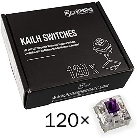 Mechanické spínače Glorious PC Gaming Race Kailh Pre Purple Switches 120, Kailh Pre Purple