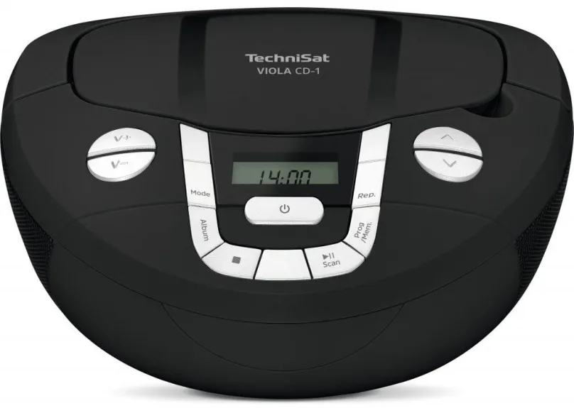 Rádio TechniSat VIOLA CD-1, čierna, klasické, prenosné, FM tuner, podpora MP3, výkon 2 W,
