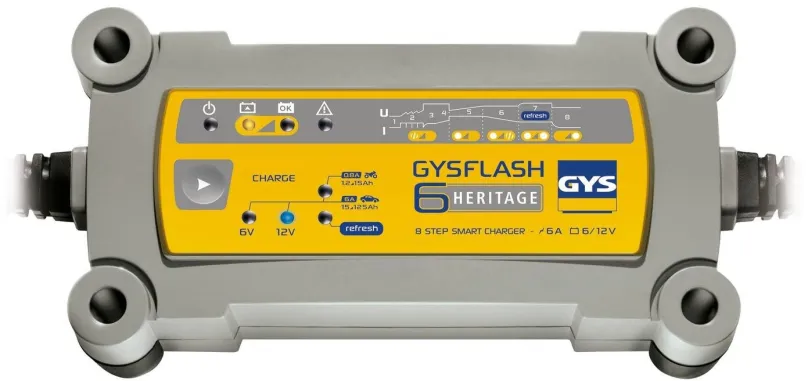Nabíjačka autobatérií GYS Gysflash 6A HERITAGE, 6/12 V, 1.2-125 Ah, 6 A
