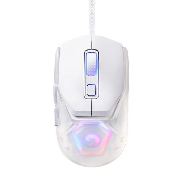 Marvo Myš FIT LITE G1, 12000DPI, optika, 7tl., drôtová USB, biela, herná, RGB podsvietenie