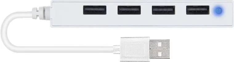 USB Hub Speedlink Snappy SLIM USB hub, 4-port, USB 2.0, Passive, White