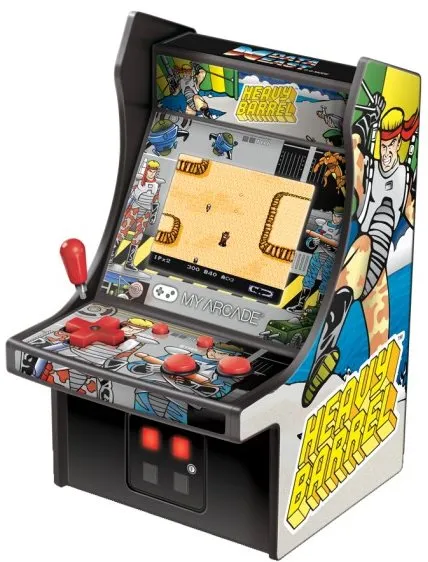 Arkádový automat My Arcade Heavy Barrel Micro Player, v do ruky a retro prevedenie, má 1 p