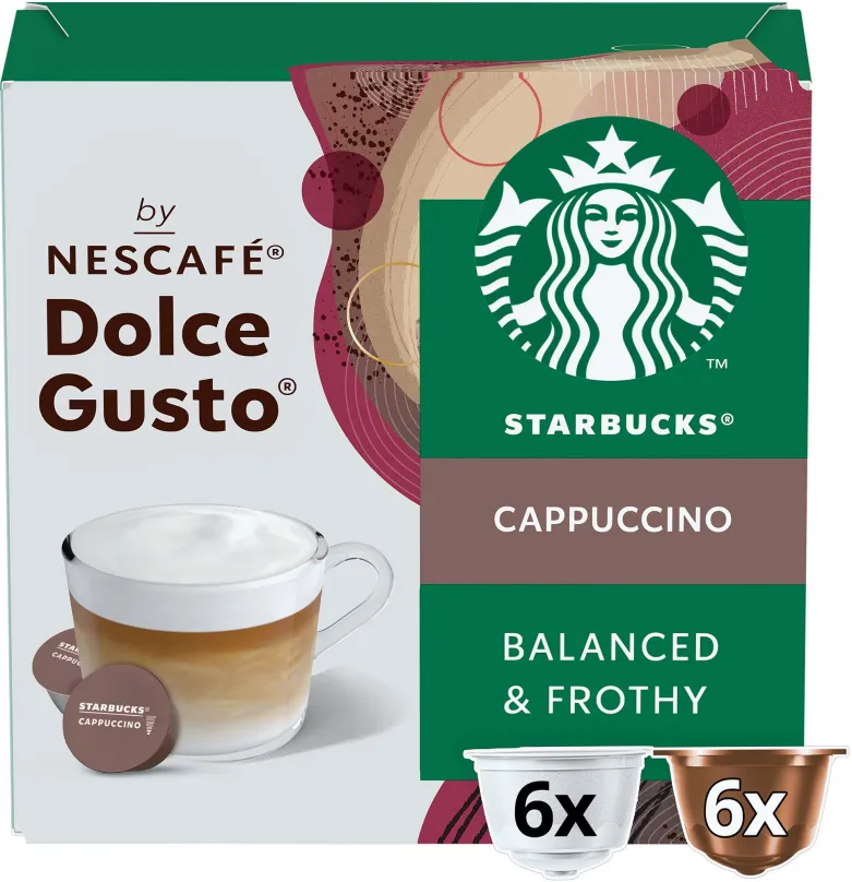Kávové kapsule STARBUCKS® Cappuccino by NESCAFE® DOLCE GUSTO® kávové kapsule 12 ks