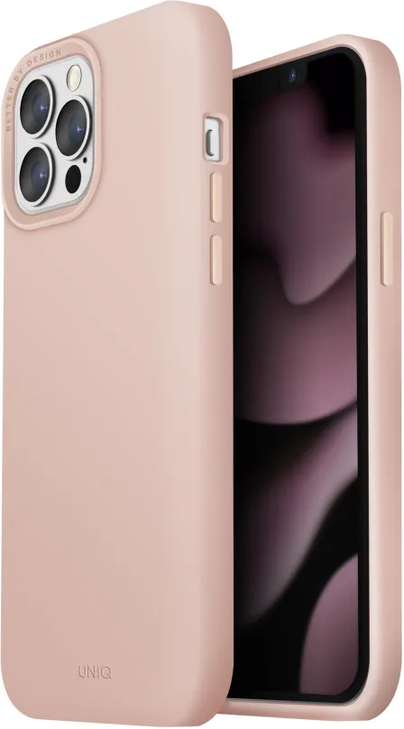 Kryt na mobil UNIQ Hybrid Lino Hue kryt s MagSafe pre iPhone 13 Pro Max ružový
