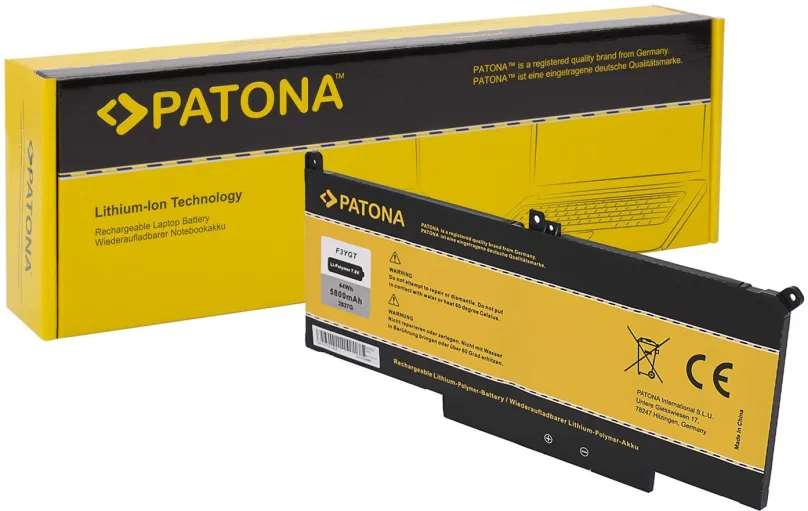 Batéria do notebooku PATONA pre ntb DELL Latitude E7270 / E7470 5800mAh Li-Pol 7,6 V, F3YGT