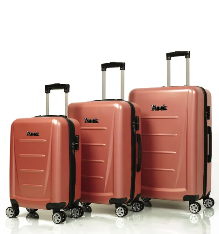 Súprava cestovných kufrov ROCK TR-0229/3 ABS - ružová