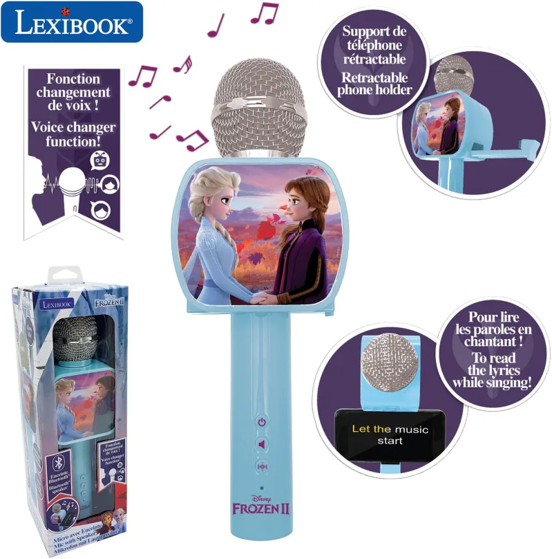 Detský mikrofón Lexibook Frozen Bezdrôtový mikrofón s Bluetooth reproduktorom