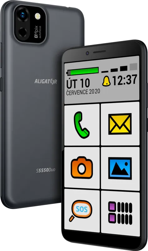 Mobilný telefón Aligator S5550 SENIOR čierna