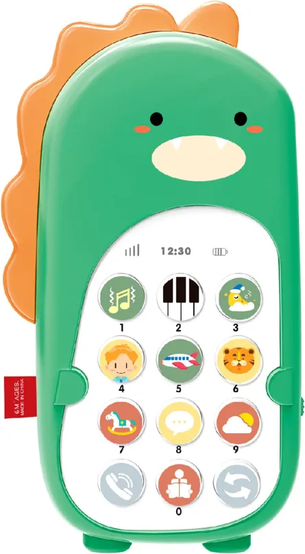 Interaktívna hračka Aga4Kids Detský telefón Dinosaurus, zelený