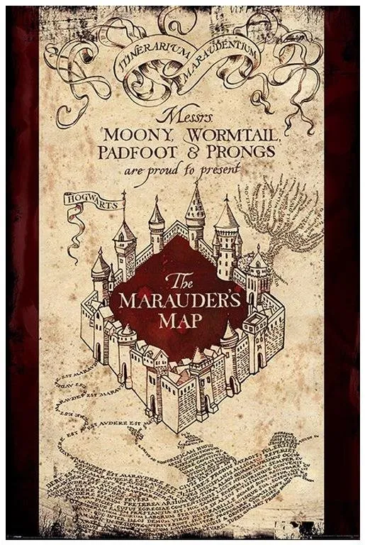 Plagát Harry Potter - The Marauders Map