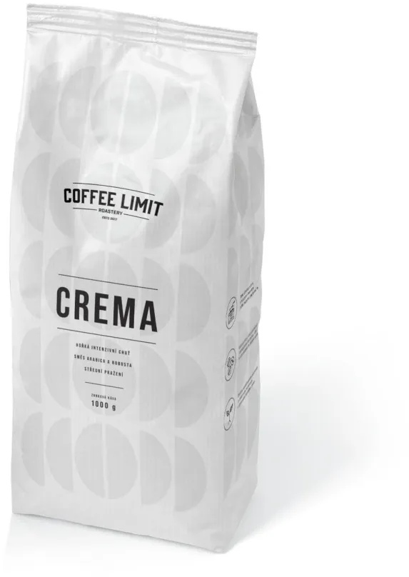 Káva COFFEE LIMIT Crema zrnková káva 1 kg, zrnková, zmes kávových odrôd, pôvod Južná Ame