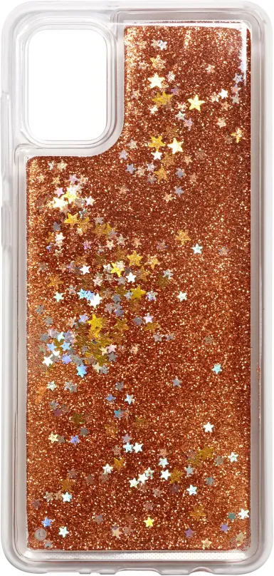 Kryt na mobil Iwill Glitter Liquid Star Case pre Samsung Galaxy A31 Rose zlaté
