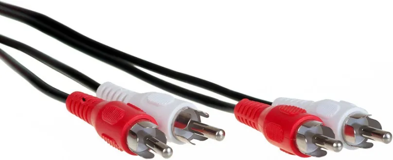 KAR012 - stereo audio kábel s konektormi 2 x RCA - 2 x RCA, dĺžka 1,2 m