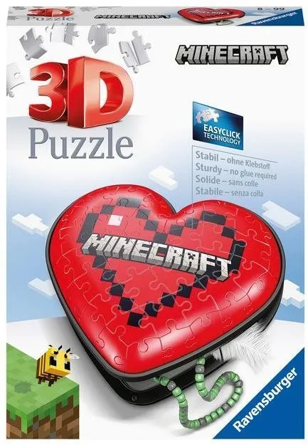 3D puzzle Ravensburger 3D Puzzle 112852 Srdce Minecraft 54 dielikov