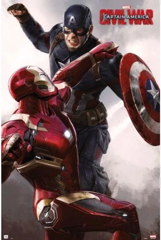 Plagát Marvel - Captain America vs.Iron Man - plagát