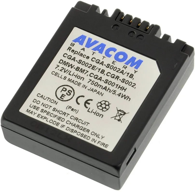 Batéria pre fotoaparát Avacom za Panasonic CGA-S002, DMW-BM7 Li-ion 7.2V 750mAh
