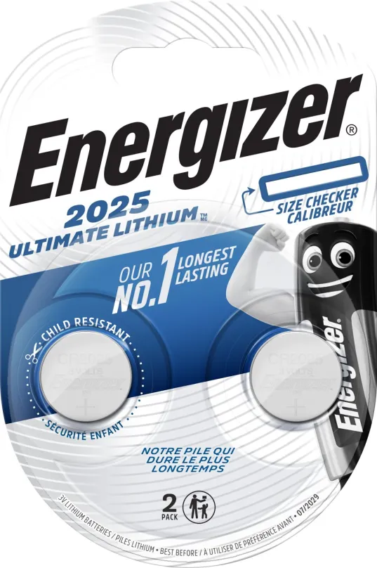 Gombíková batéria Energizer Ultimate Lithium CR2025 2pack