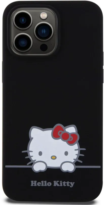 Kryt na mobil Hello Kitty Liquid Silicone Daydreaming Logo Zadný Kryt pre iPhone 15 Pro Max Black