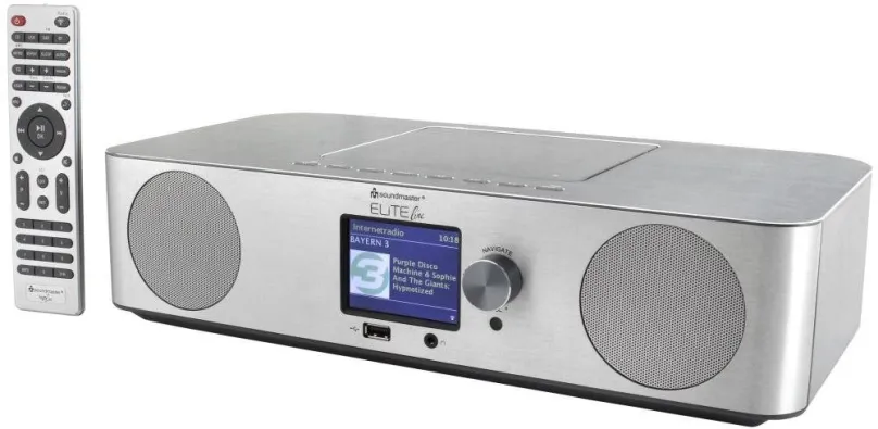 Rádio Soundmaster ICD2060SI, internetové, DAB+ a FM tuner so 40 predvoľbami, podpora MP3,